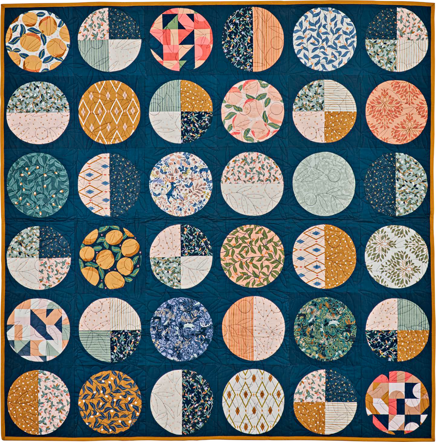 Original Peach Slices Quilt by Kiley Ferons Original Peach Slices Quilt by Kiley Ferons
