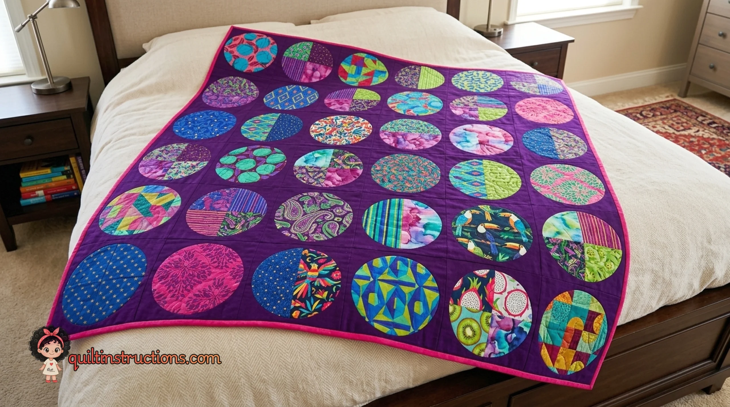 Earth-toned Peach Slices Quilt layout BY TEAM QUILT INSTRUCTIONS Earth-toned Peach Slices Quilt layout BY TEAM QUILT INSTRUCTIONS